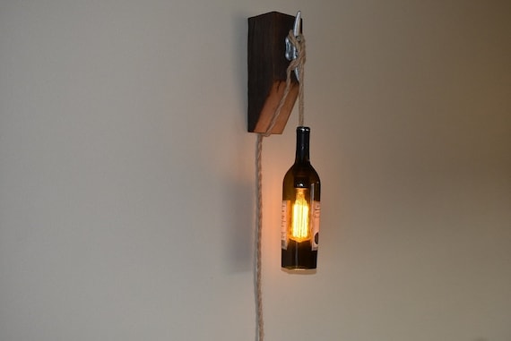 Wine Bottle Light Wine Bottle Wall Sconce Dark Wine Bottle