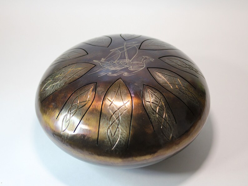 9 Steel Tongue Drum DRAKKAR 10 Notes glukofon Tank Etsy