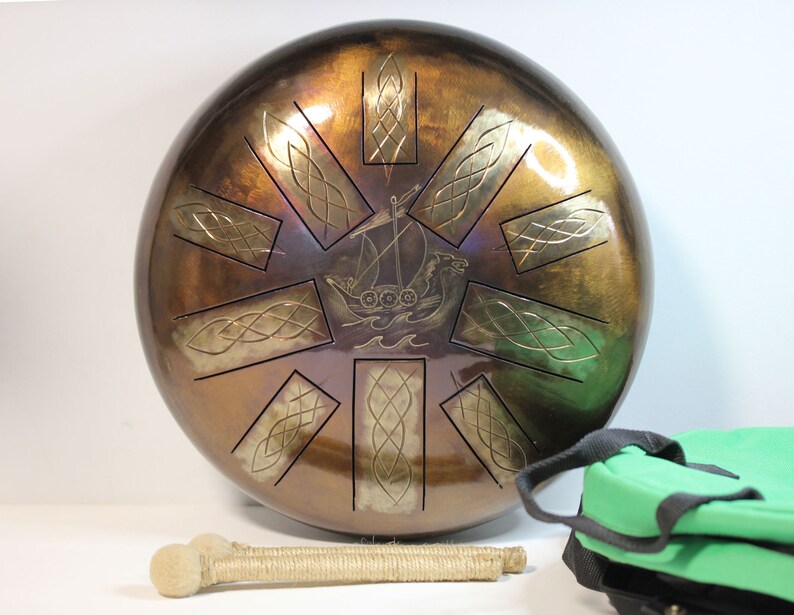 12 Steel Tongue Drum DRAKKAR 10 notes glukofon tank Etsy