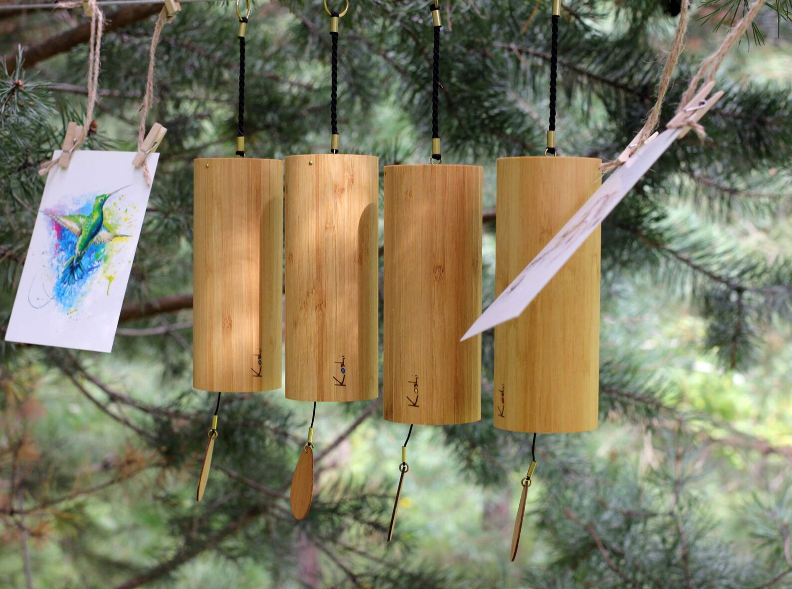 Koshi Wind Chimes Bells Four Elements Terra Aria Ignis Etsy