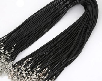 Necklace Cord For Jewellery Making High Quality Faux Leather Lobster Clasp Rope String for Pendants