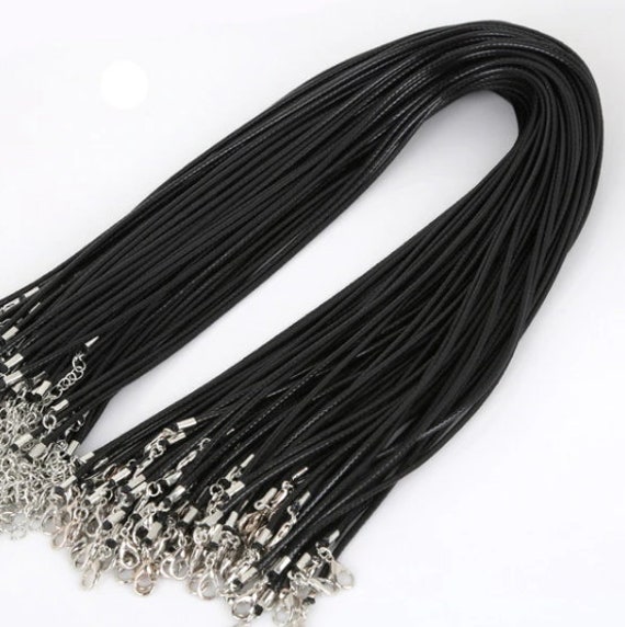 Necklace Cord For Jewellery Making High Quality Faux Leather Lobster Clasp Rope String for Pendants