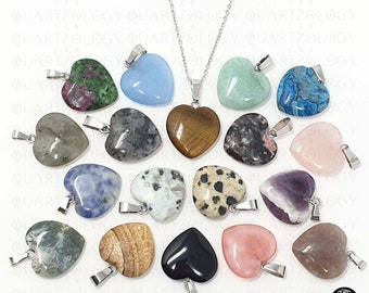 Love Heart Chakra Necklace Healing Quartz Reiki Crystal Point Cut Pendant Chain