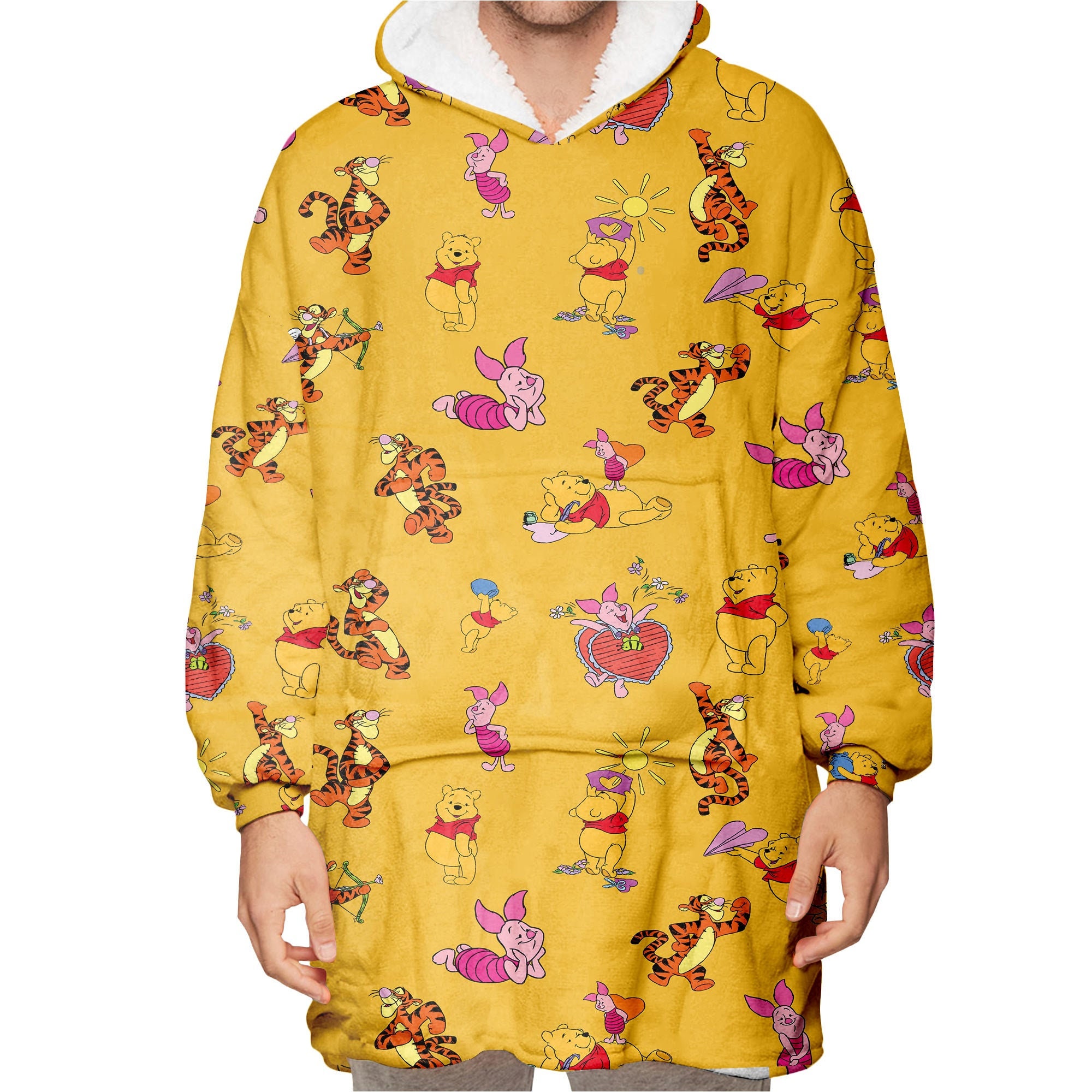 Discover Winnie-the-Pooh Blanket Hoodie, Pooh Christmas Hoodie