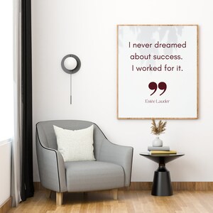 Estée Lauder Quote, Inspirational art, Empowering messages, Digital Download, Cottage Decor, Minimalist Print, Square Wall Art, Quote Poster