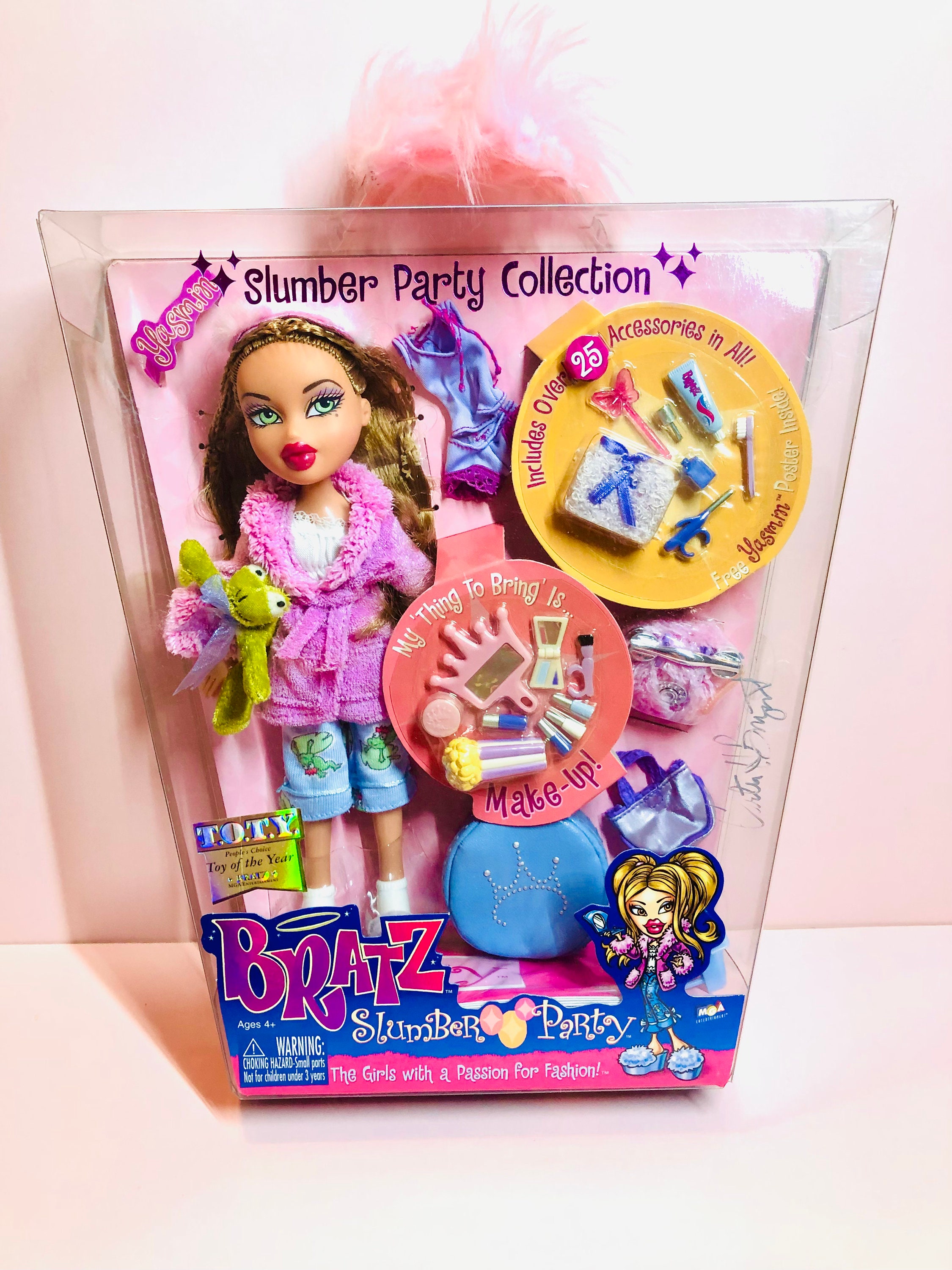 Bratz Slumber Party Yasmin! Original 2002 edition. Autographed by Bratz  creator Carter Bryant, from his personal collection.