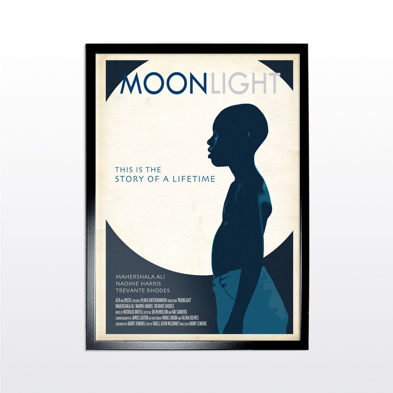 Moonlight Retro Style Movie Poster Art Print | Etsy