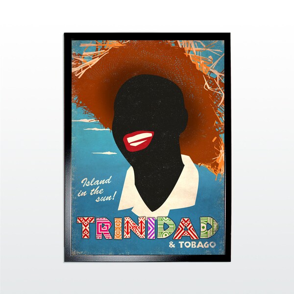 affiche de voyage vintage : Trinidad. Impression d'art de style rétro des années 1950 (non encadrée)