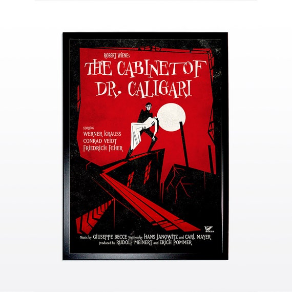 The Cabinet Of Dr Caligari Vintage Style Movie Poster Art Etsy