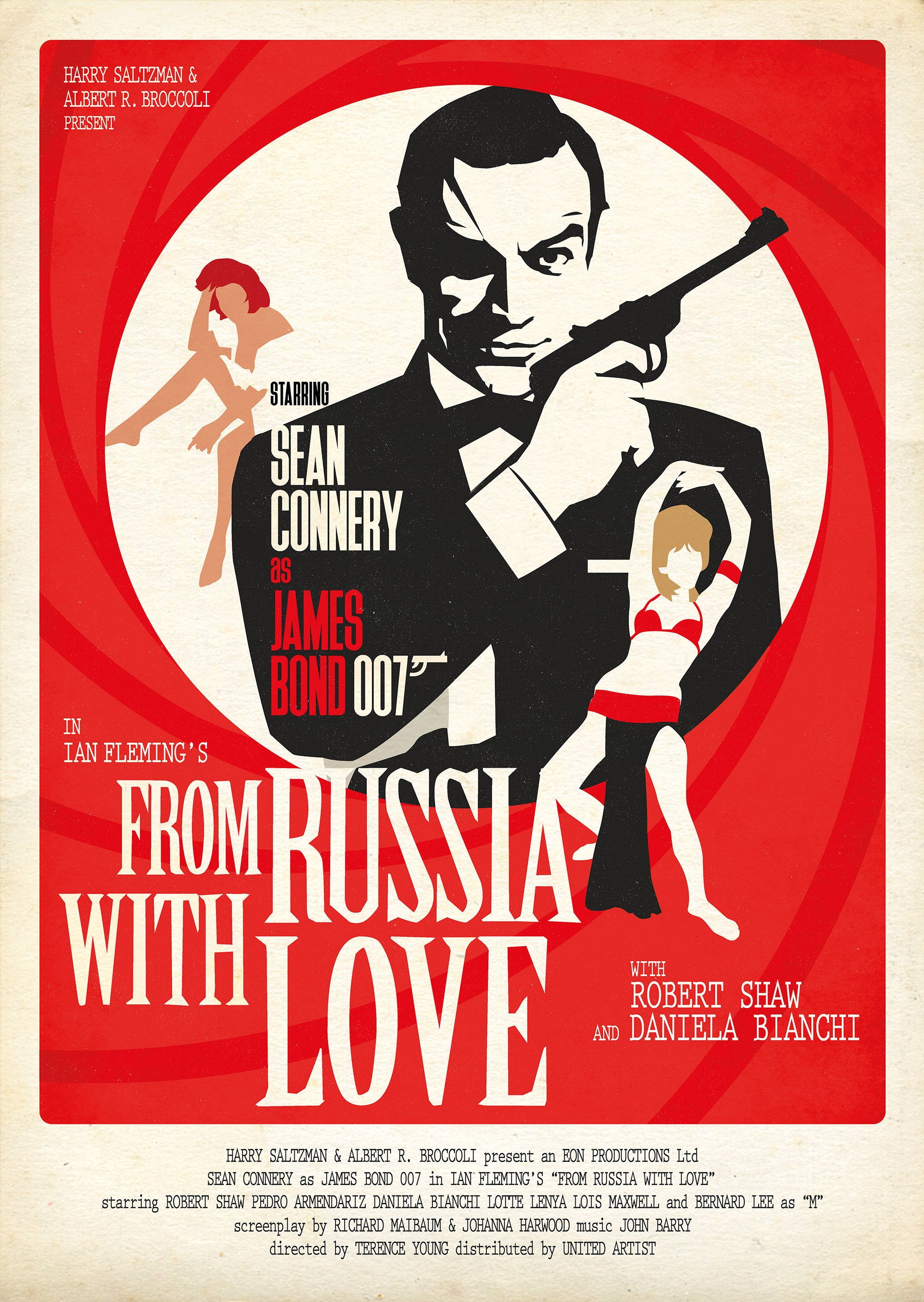 Aus Russland mit Liebe Retro-Stil Film Poster Kunstdruck | Etsy