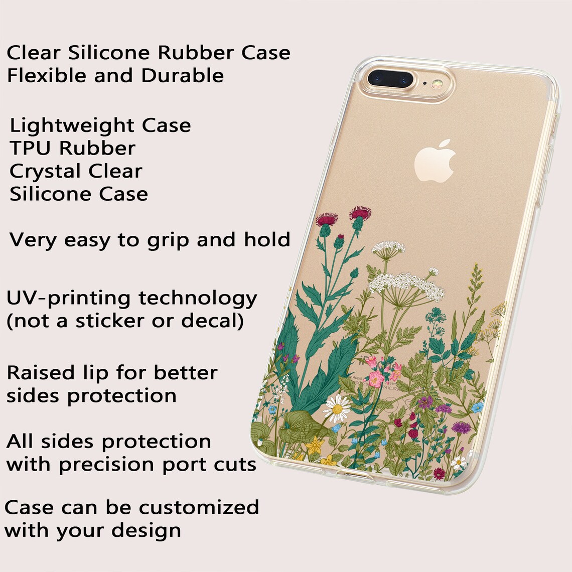 Wildflowers iPhone Xs max floral phone case iPhone XR wild Etsy