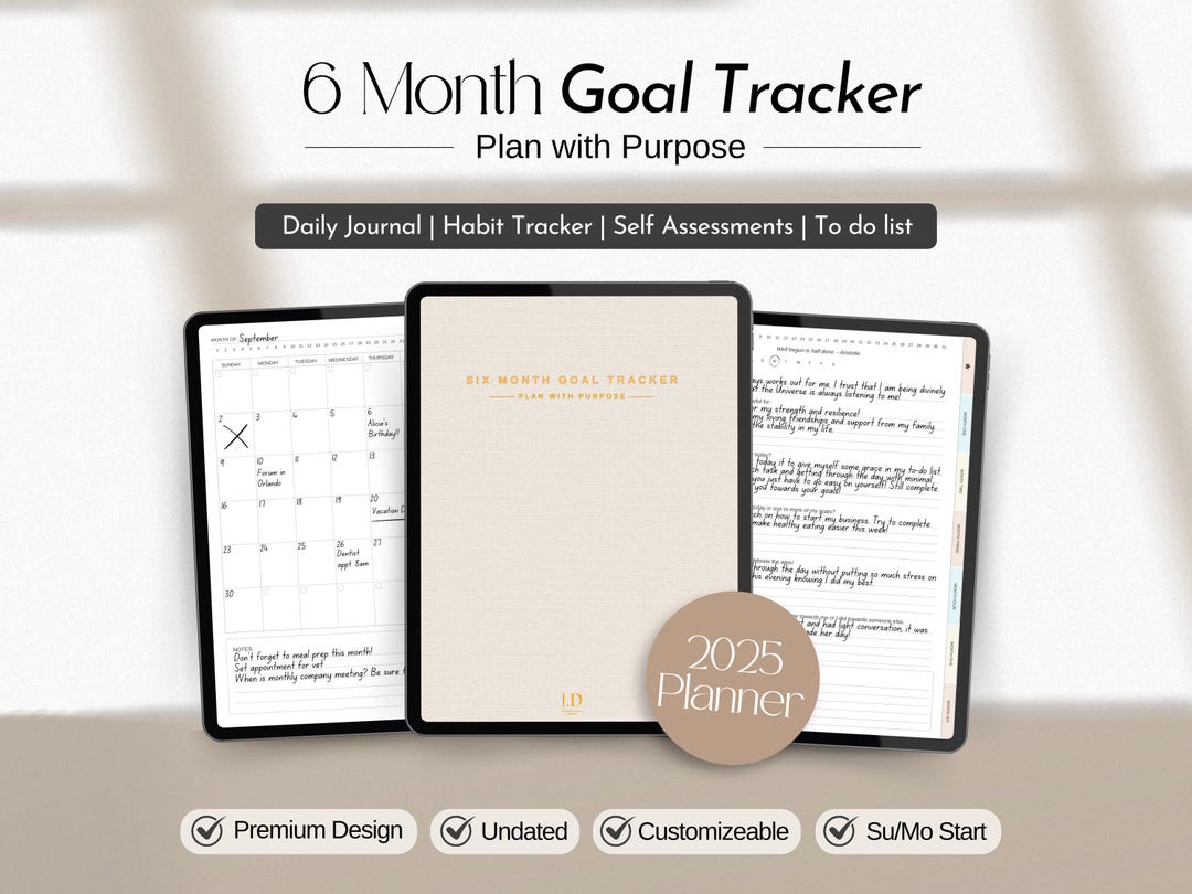 2026 Digital Planner Undated Mental Health Journal Prompt for Goal ...