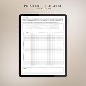 Digital Fillable Habit Tracker PDF for ipad and note taking apps. Monthly habit tracking