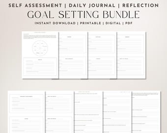 6 Month Goal Setting Daily Journal with Self Assessment Reflection Journal Mindful Productivity Planner for Personal Growth Career Tracking