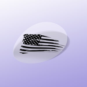 American Flag Distressed Decal