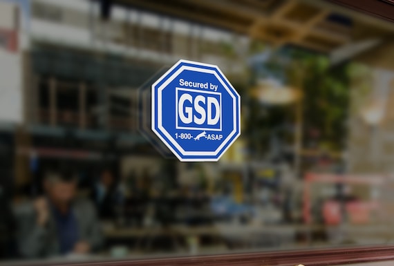Secured by GSD (German Shepherd Decal/Bumper Sticker)