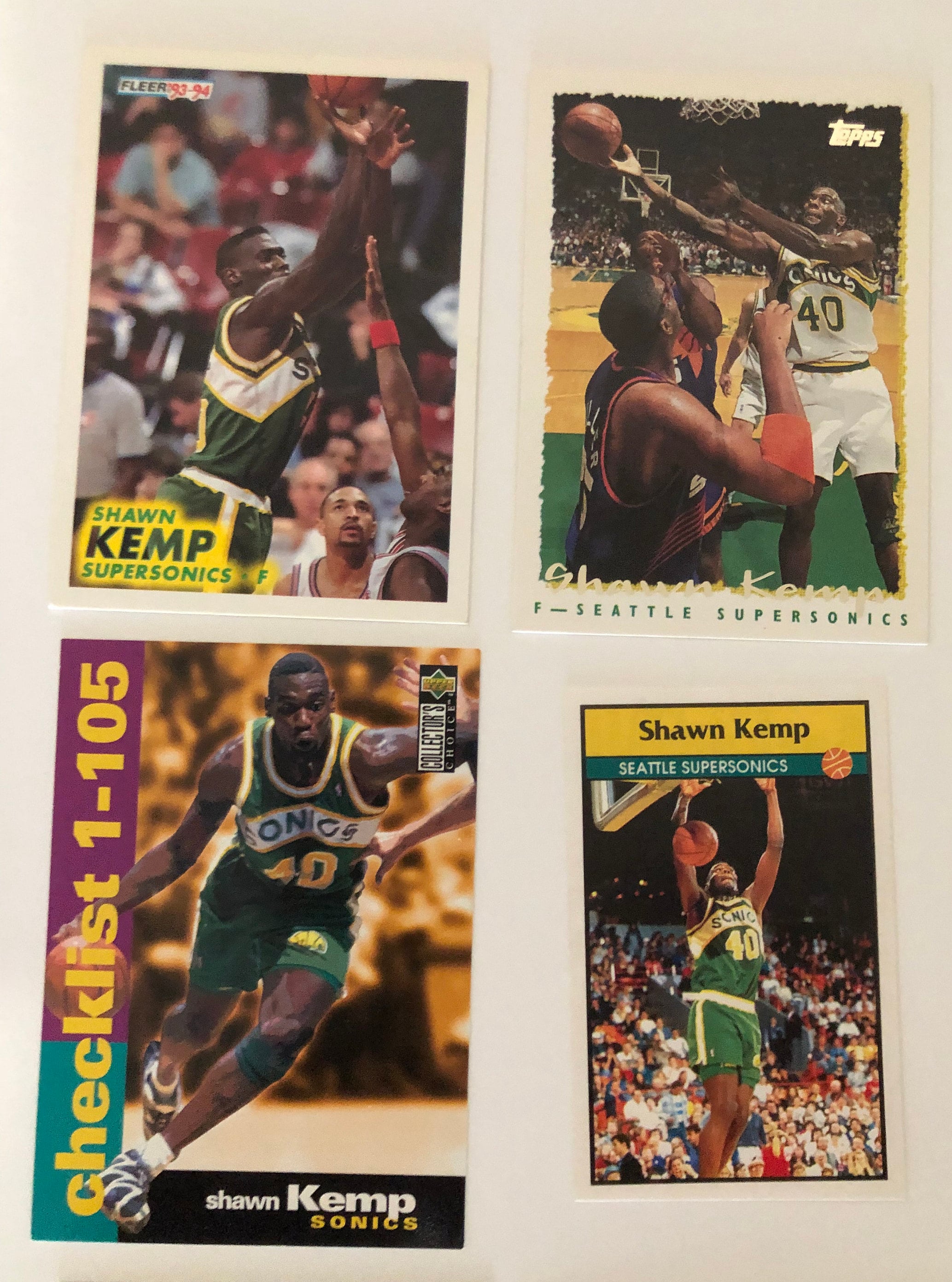 1990s Shawn Kemp NBA Star Trading Cards Lot of 15 Etsy