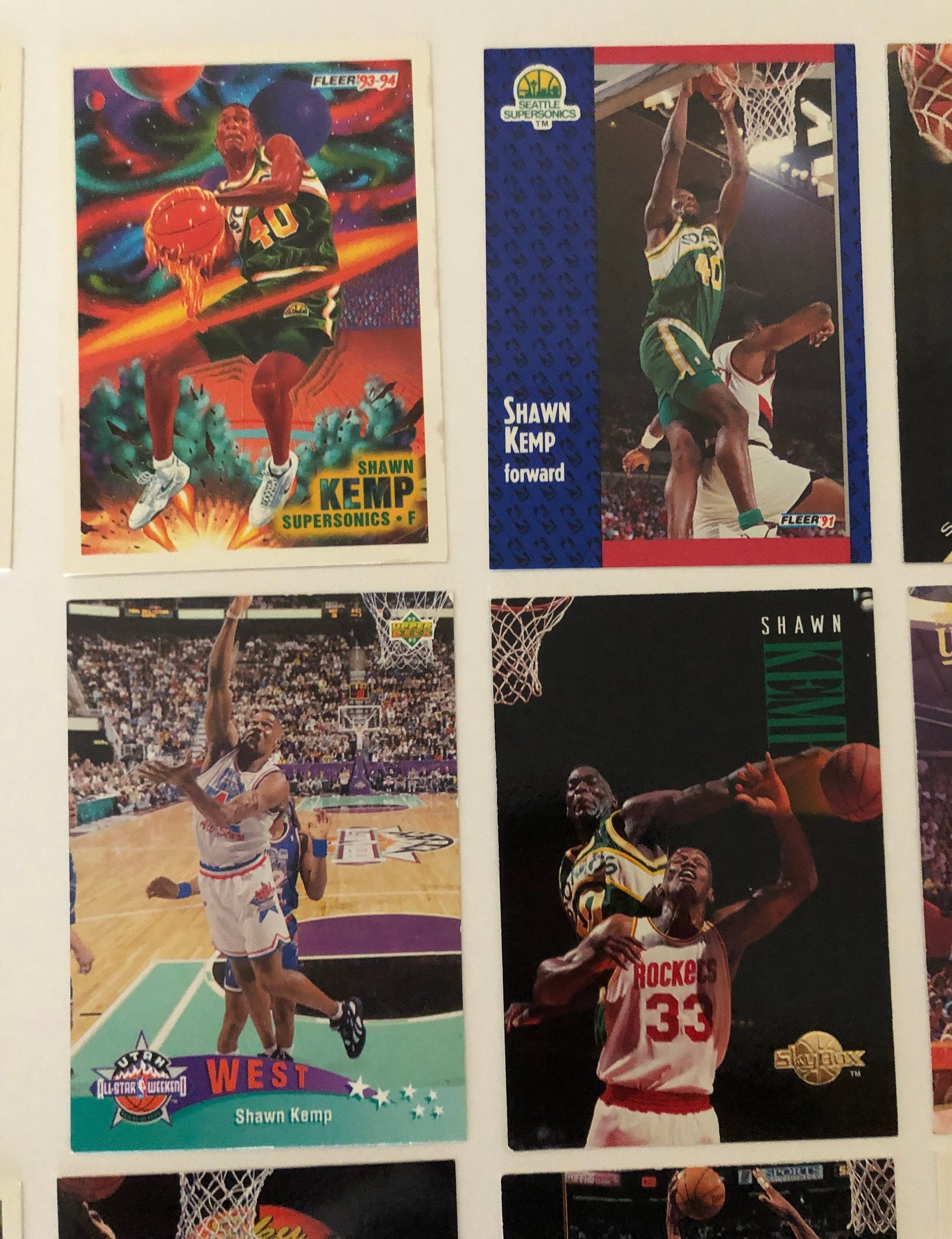 1990s Shawn Kemp NBA Star Trading Cards Lot of 15 Etsy