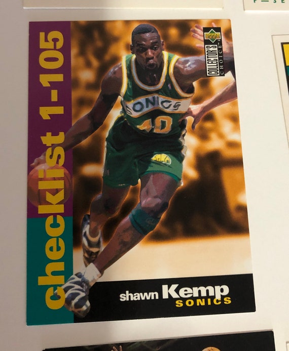 1990s Shawn Kemp Nba Star Trading Cards Lot Of 15 Etsy