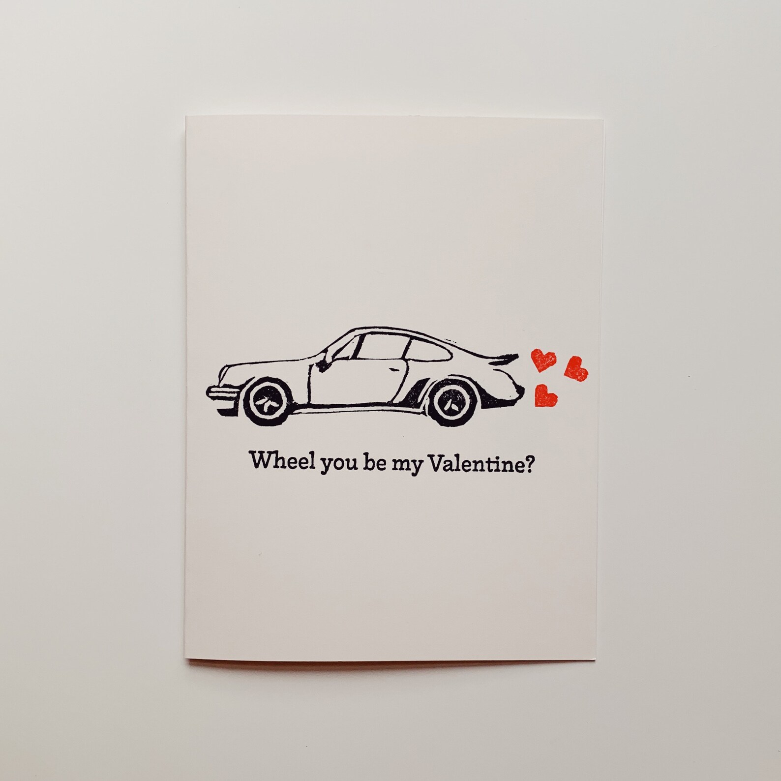 Porsche 911 Note Card Hand Carved and Stamped Blank Greeting - Etsy