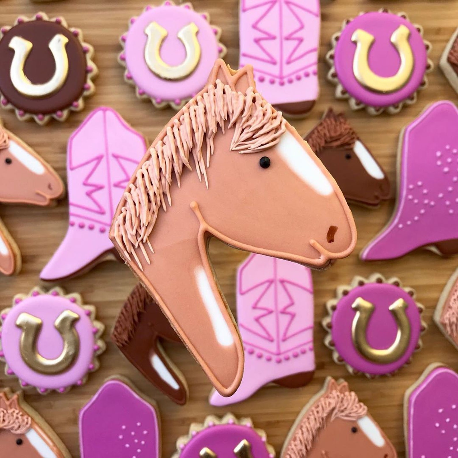 Horse Equestrian Shortbread Cookies With Royal Icing Etsy