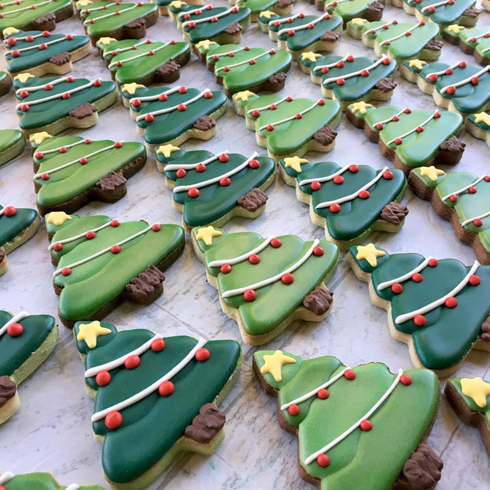 Christmas Tree Shortbread Cookies With Royal Icing Etsy