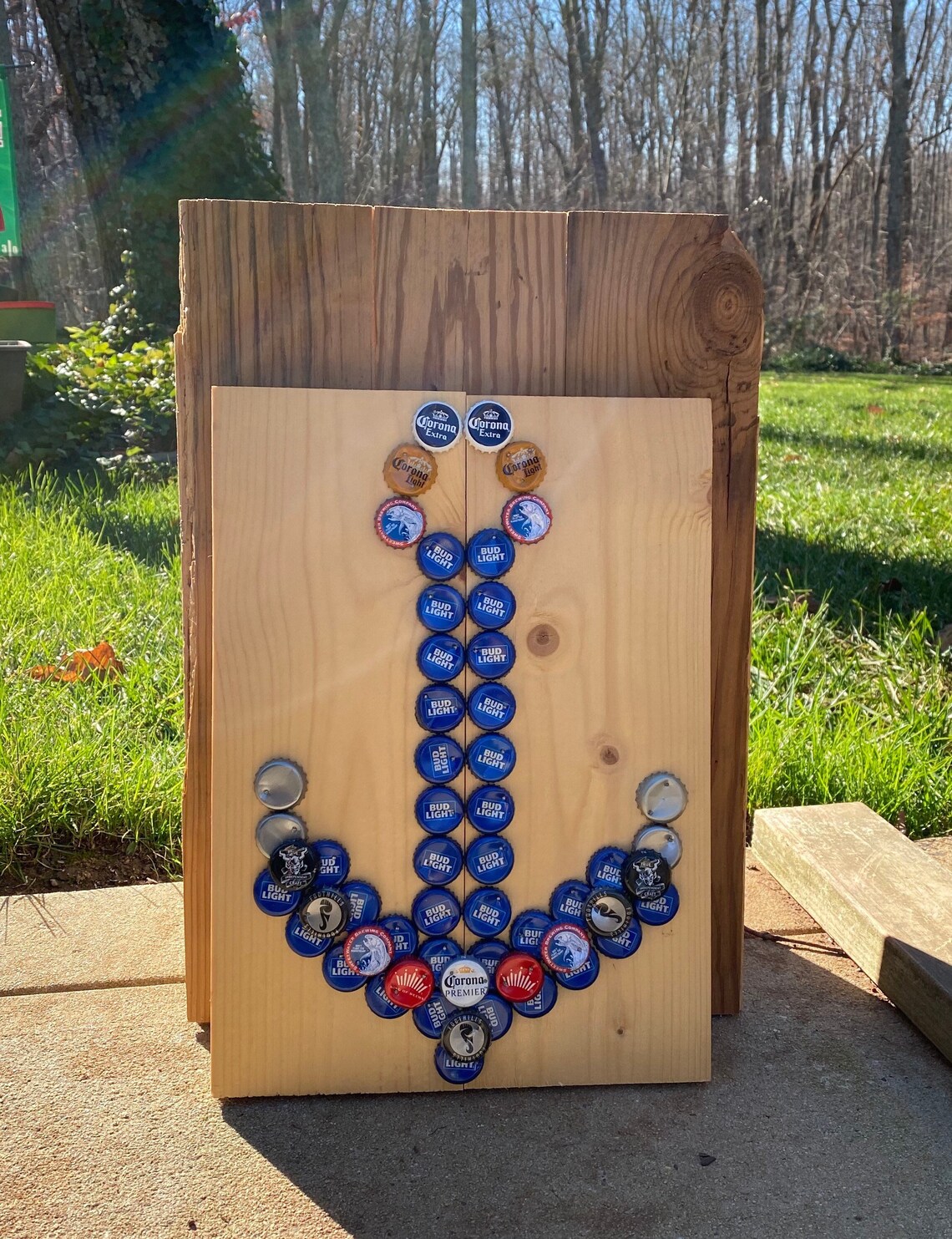 Anchor Bottle Cap Art Etsy