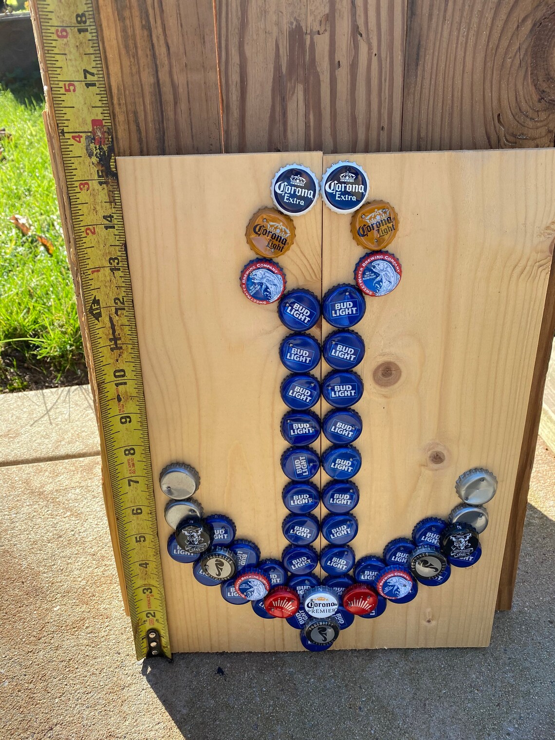 Anchor Bottle Cap Art Etsy