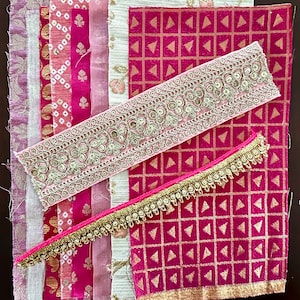 Bohemian Decorative Fabric Square Pack India Boho Kantha Fabric