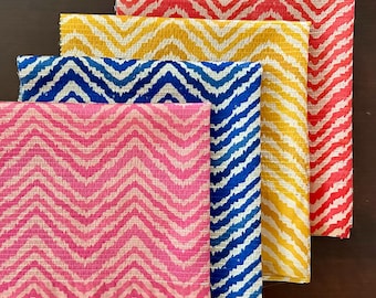 Fabric Remnants, Indian Leheriya Pattern, Craft Material, Indian Fabric Remnants, Vibrant Colors, Craft Supply Fabric