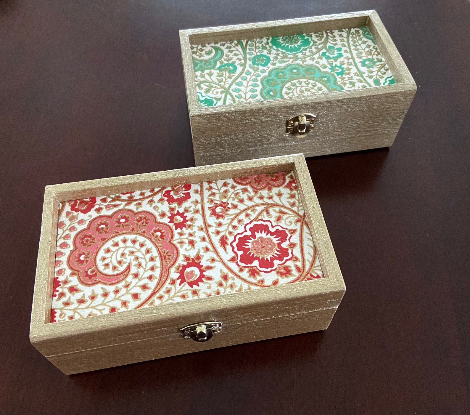 Hand Painted Jewelry Box With Hand Made Paper Top Design Etsy Il 1588xN.3036825503 9kl6