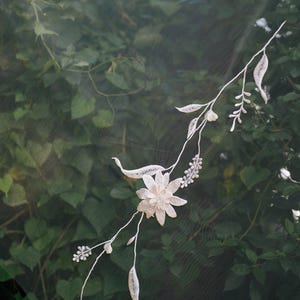 HANNAH | Romantic Chapel embroidery floral veil/ Custom veil/ Chapel wedding veil/ Wedding veil/ floral veil/ embroidered veil