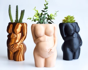 Jardinière pour femme enceinte | Jardinière pour le corps de la femme enceinte | Cadeau pour future maman | Cadeau de veuf | Pot enceinte | Jardinière Déesse | Félicitations pour la grossesse