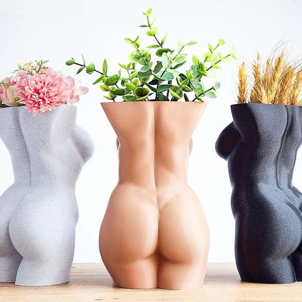 曲線美のある女性のボディプランター、キュートな女性用プランターポット、小さな多肉植物プランター、ボディベース、植物愛好家へのギフト、ガールボスへのギフト、ボディポジティブアート