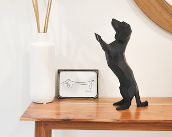 Large Begging Dachshund Statue, Wiener Dog Sculpture, Sausage Dog Statue, Dachshund Christmas Gift, Dachshund Decor, Dachshund Ornament