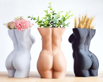 Body Positive Succulent Planter, Female Butt Planter, Small Plant Pot, Body Positive Vase, Plant Lover Gift, Gift for Her, Body Positive Art