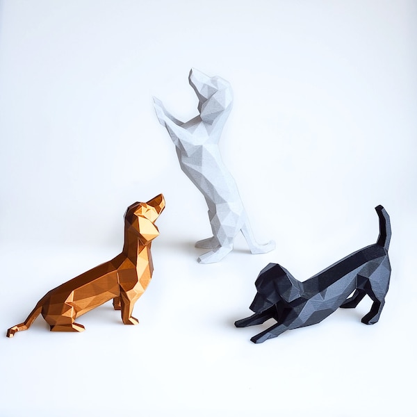 Figurina di bassotto, statuetta di cane Weiner, statua di cane salsiccia, regalo di bassotto, arredamento di bassotto, regalo di cane Weiner, bassotto in miniatura