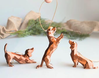 Adornos navideños de perro salchicha, decoración navideña de perro salchicha, decoración festiva de perro salchicha, regalo de perro salchicha, adorno de perro salchicha