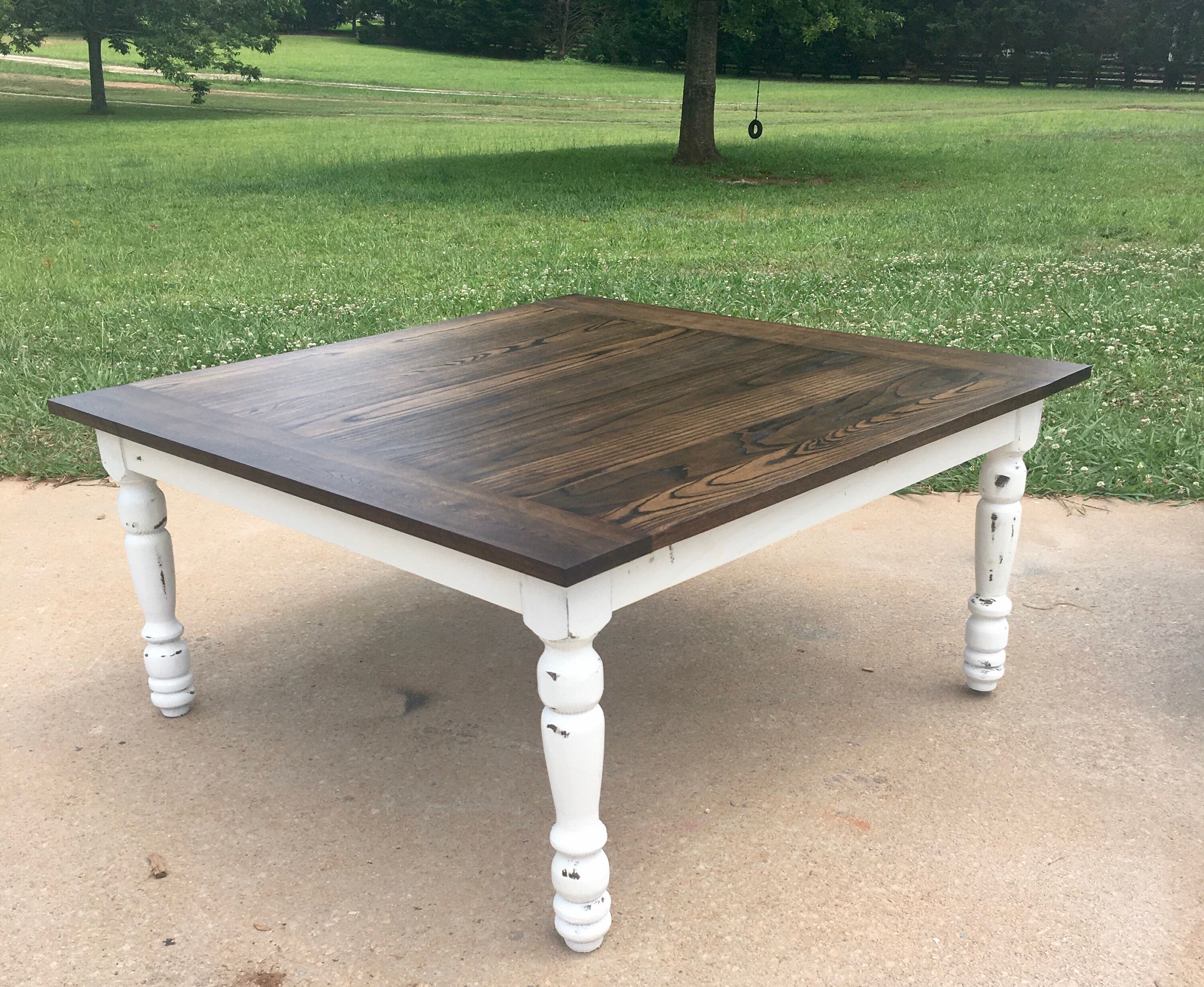 Chunky Leg Farmhouse Coffee Table 44x44/Order by November 28th Etsy