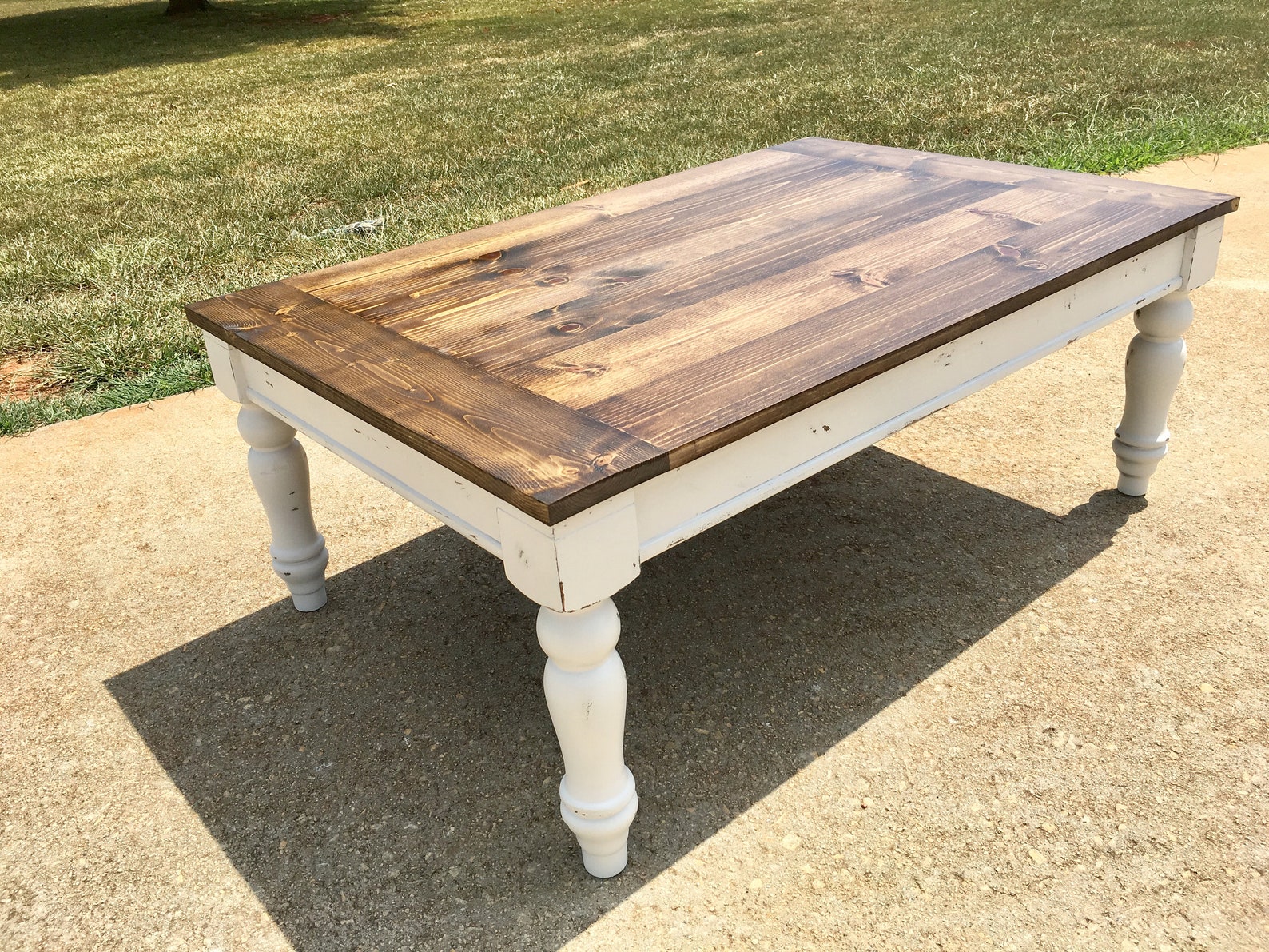 Chunky leg Farmhouse Coffee Table/Order by Dec 2nd & receive Etsy