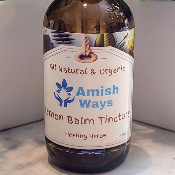 Lemon Balm Extract Or Tincture Organic and Natural Healing Herbs