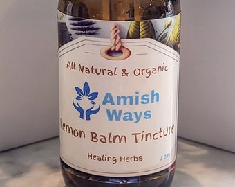 Lemon Balm Extract Or Tincture Organic and Natural Healing Herbs