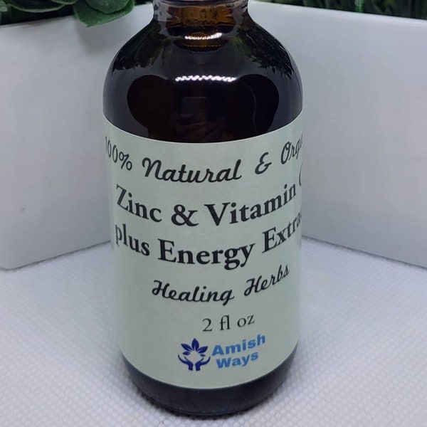 Zinc Vitamin C & Moringa Organic Herbal Extract All Natural