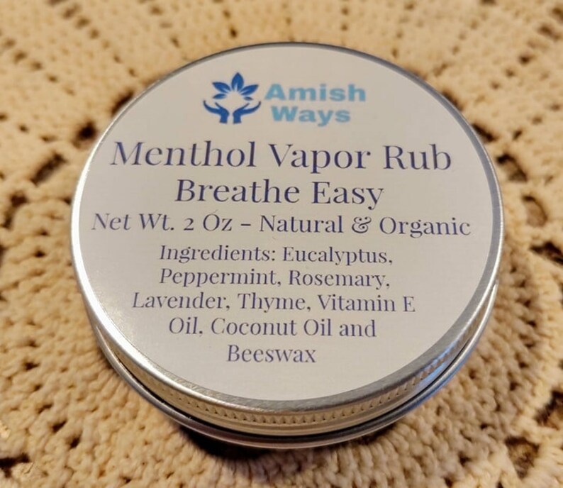 Menthol Vaporizing Chest Rub Cough and Sinus Relief All Etsy