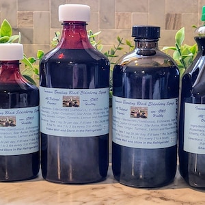 Elderberry Syrup with 12 Beneficial Herbs 100% Organic