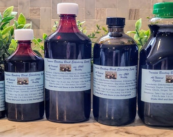 Elderberry Syrup with 12 Beneficial Herbs 100% Organic