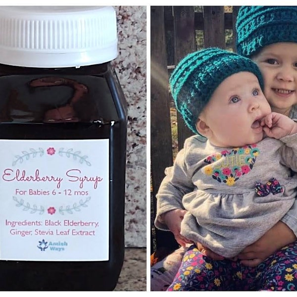 Baby Elderberry Syrup - Organic & GMO Free NO Honey