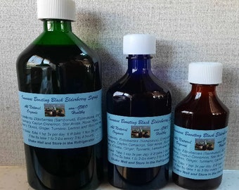 Elderberry Syrup with 12 Beneficial Herbs 100% Organic