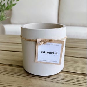 Citronella Outdoor Candle Soy Patio Bug Repellent Cement Candle
