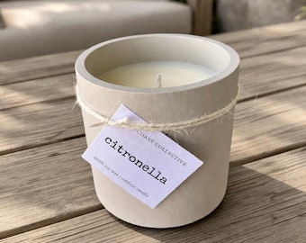 Bougie d'extérieur à la citronnelle et au soja, bougie répulsive contre les insectes pour la terrasse